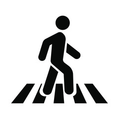 pedestrian crossing sign vector