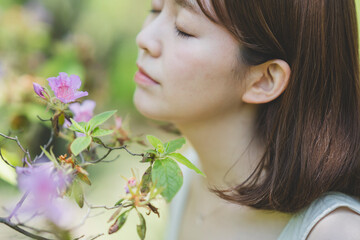 Fototapeta premium 森の女性