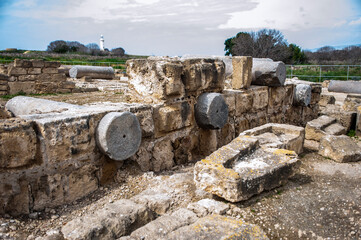 The 7th-century Byzantine fortress in Paphos was improved by the crusaders in 1200 and destroyed by...