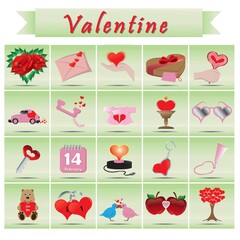 Set of valentines day icons