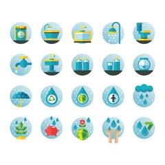 Set of water related icons