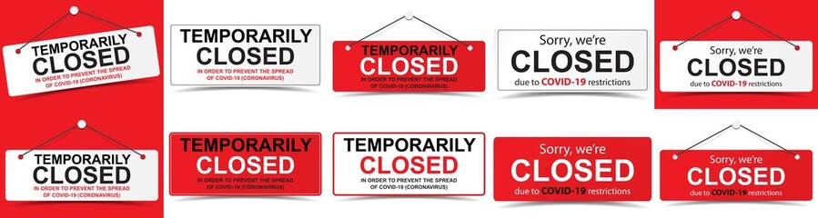 Business door sign for unlock promotion vector design