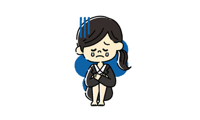 落ち込むスーツ姿の女性