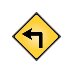 Turn left sign