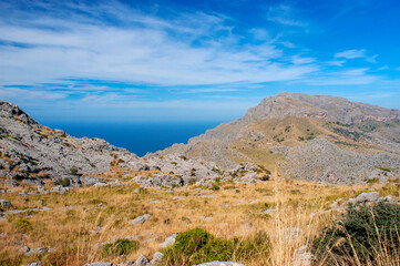 Mountains under dark blue sky, Spain
