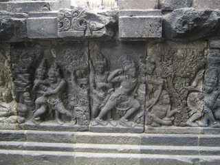 detail of a stone sculpture