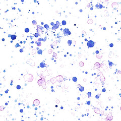 Pattern abstract paint spots on white background. Color watercolor stains and blots.
