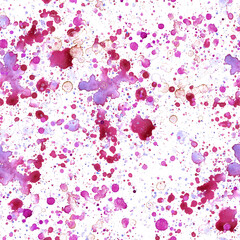 Pattern abstract paint spots on white background. Color watercolor stains and blots.
