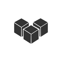 Sugar cubes vector fill icon