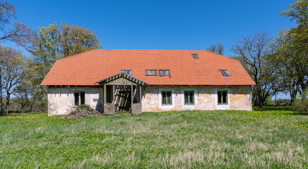 old agriculture style building in estonia