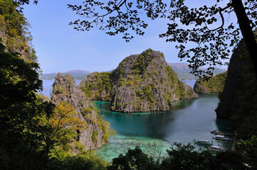 Fototapeta na wymiar Landscape of Kayangan lake, Coron Island, Philippines