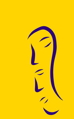 Vector illustration of a mother whose heart filled with family and their expectations