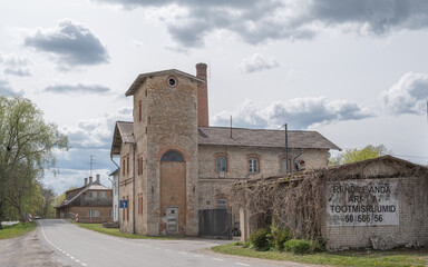 Fototapeta premium old mansion style building in estonia