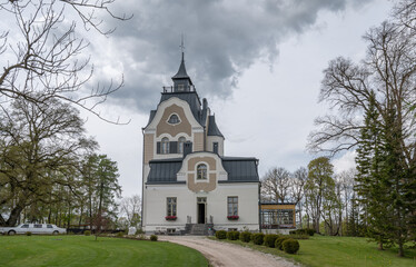 Fototapeta na wymiar manor of stone in estonia