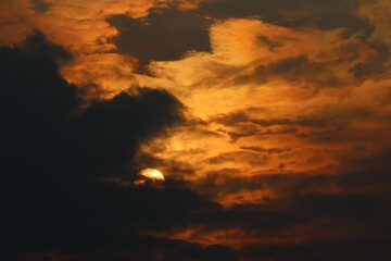 sunset in the clouds