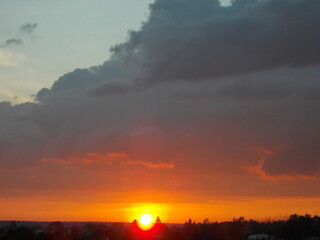 Sunset in the forest