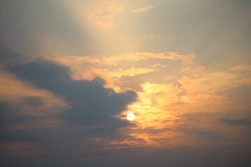 Fototapeta premium sunset sky with clouds