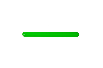 Green counting stick isolated on white background.