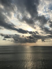 Naklejka na ściany i meble Bali sunset over the sea