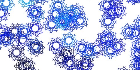 Light BLUE vector texture with memphis shapes.