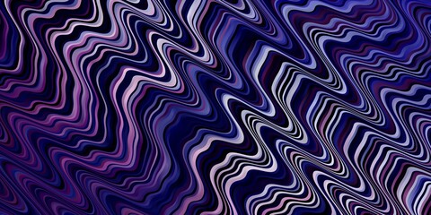 Light Pink, Blue vector pattern with lines. Illustration in halftone style with gradient curves. Template for cellphones.