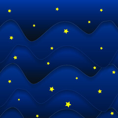 Fototapeta premium vector night sky moon and stars