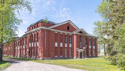 old brick building in estonia