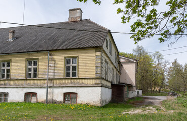 old wooden manor in estonia