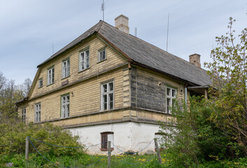 old wooden manor in estonia