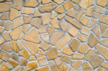 New colorful stone wall  closeup