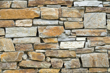 Old colorful stone wall  closeup