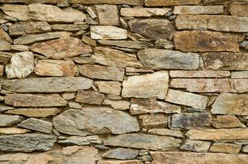 Old colorful stone wall  closeup