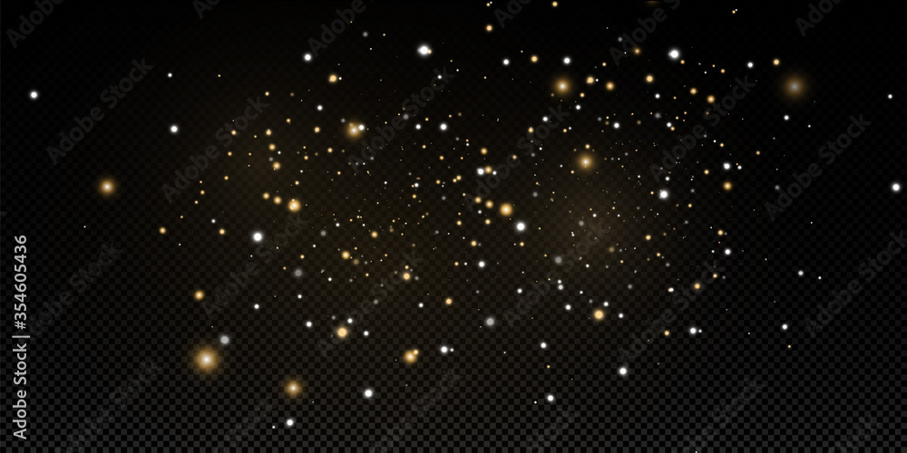 Poster glow light effect. vector sparkles on a transparent background. christmas light effect. sparkling ma