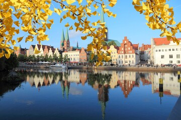 Lubeck, Germany. Autumn foliage.
