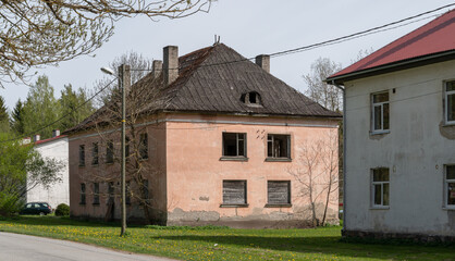 Fototapeta na wymiar old building in estonia