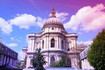 Naklejka premium London Cathedral. Filtered colors tone.
