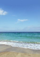 Fototapeta na wymiar Surf and sand on Black Sea beach