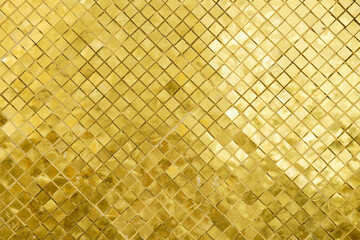 Gold tiles reflection background