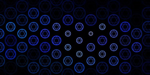 Dark Pink, Blue vector pattern with magic elements.