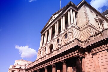 Fototapeta na wymiar London landmark - Bank of England. Filtered colors style.
