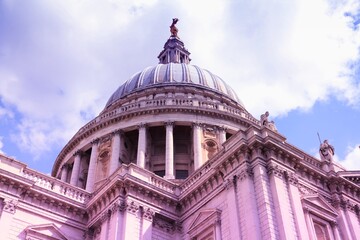 Naklejka premium London cathedral. Filtered colors style.
