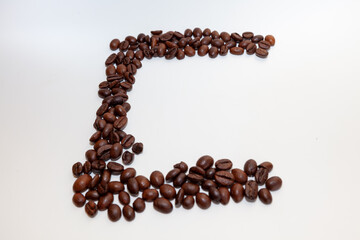 coffee beans C Letter