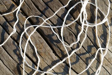 abstract of white rope on grunge background