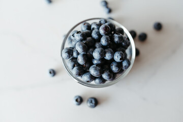A bowl of blueberries