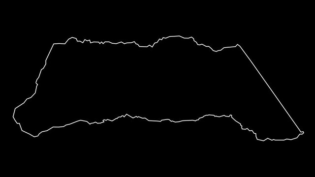 Arauca Colombia map outline animation