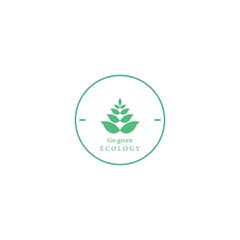 Tree leaf vector logo design, eco-friendly concept