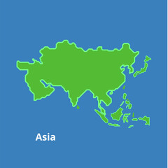 The best Asia map icon, illustration vector. Suitable for many purposes.