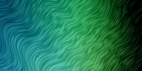 Light Blue, Green vector texture with curves. Colorful geometric sample with gradient curves.  Design for your business promotion.