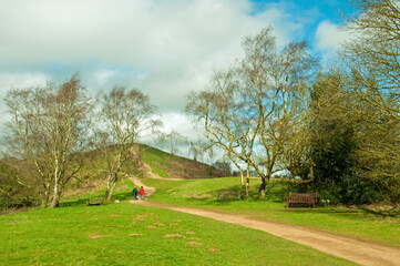 Springtime landscape in the Malvern hills