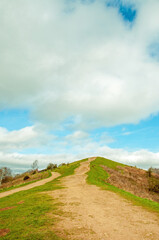 Springtime landscape in the Malvern hills